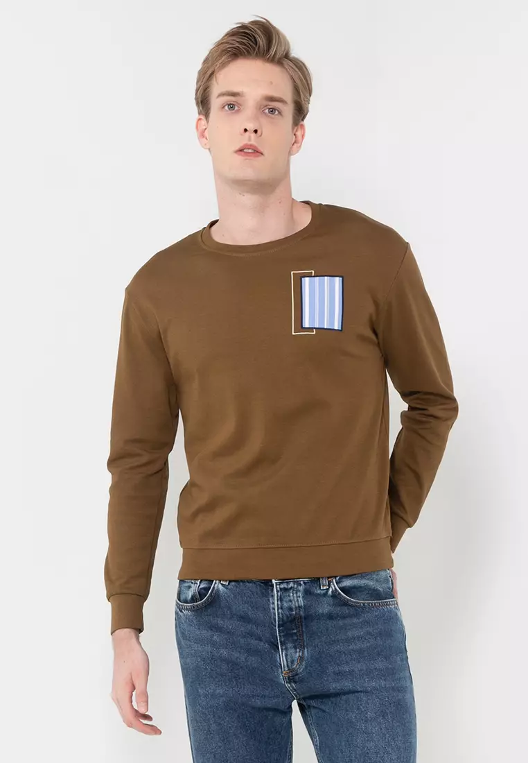 fidelio-5453-3465973-1 Stripes Patching Sweatshirt