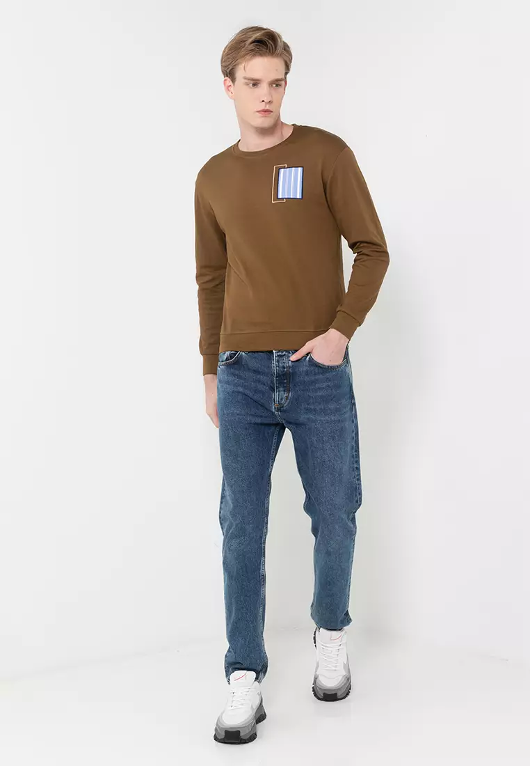 fidelio-5453-3465973-4 Stripes Patching Sweatshirt