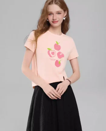 giordano-0862-2436464-1 Women's Cotton Short Sleeve T-Shirt