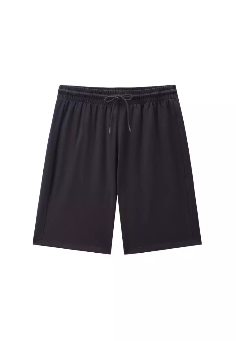 giordano-1198-6648764-1 Men's Interlock Elastic Waist Drawstring Shorts