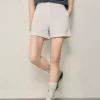 Korea Collection Women's Stretchy Cotton Mid Rise Shorts