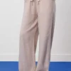 Women's Linen Viscose Elastic Waist Wide Leg Pants