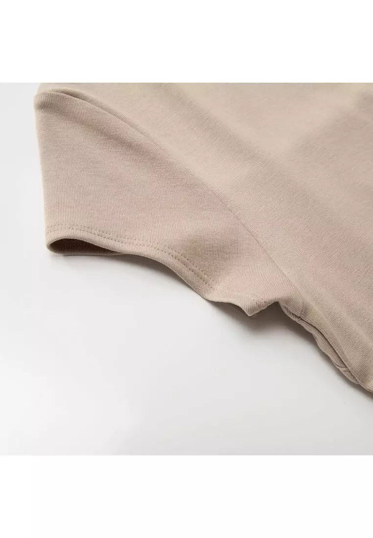 Korea Collection Women's Tie-Back Cut-Out Short Sleeve Tee