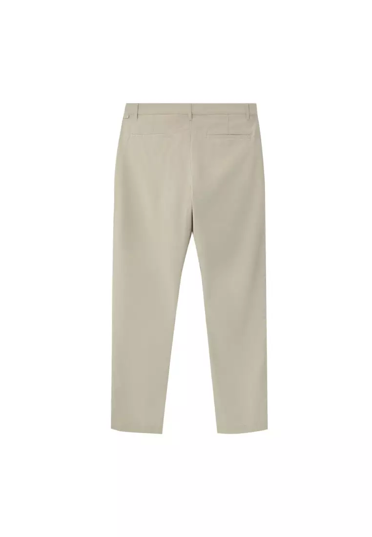 Men's Cool Touch Hidden Comfort Regular Tapered Khaki Pants