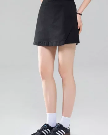 giordano-3962-2167654-1 Women's Stretchy Cotton Elastic Waist Skort