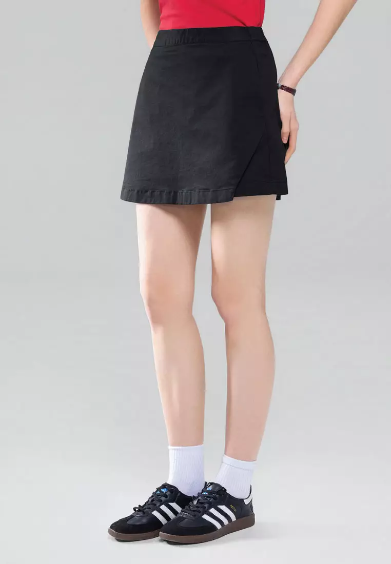 giordano-3962-2167654-1 Women's Stretchy Cotton Elastic Waist Skort