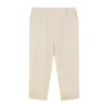 giordano-4504-2425254-1 Women's Elastic Waist Relax Cropped Pants
