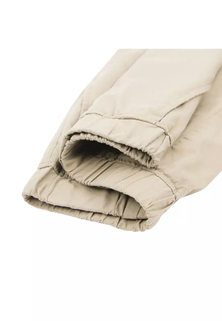 giordano-4504-2425254-7 Women's Elastic Waist Relax Cropped Pants