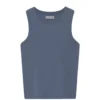 Women's Ribbed Crew Neck Slim Tank Top
