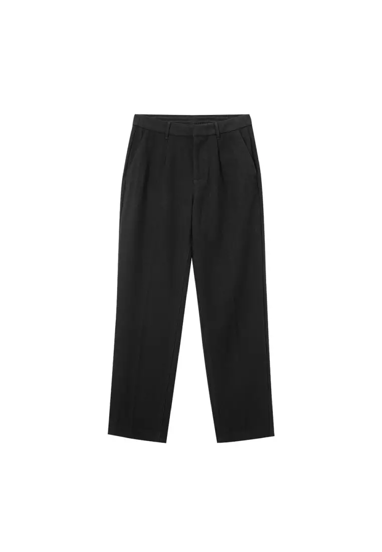 Women's Stretch Twill Elastic Waist Regular Tapered Suit Pants