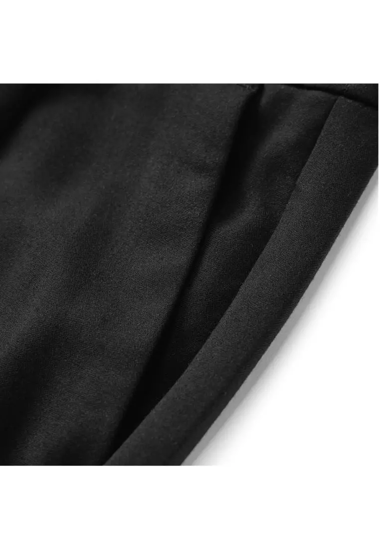 Women's Stretch Twill Elastic Waist Regular Tapered Suit Pants
