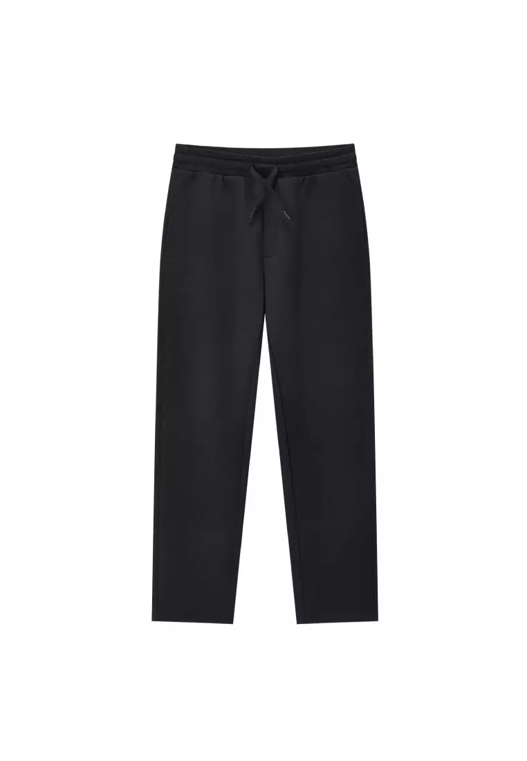 giordano-5051-3819254-1 Men's Elastic Waist Drawstring Slim Straight Jogger