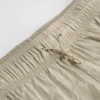 Korea Collection Women's Nylon Cargo Pockets Elastic Waist Shorts