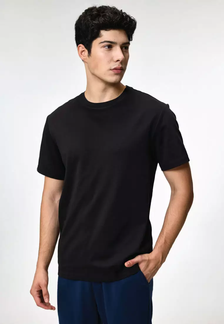 giordano-6249-5037764-1 Men's Interlock Plain Short Sleeve Tee