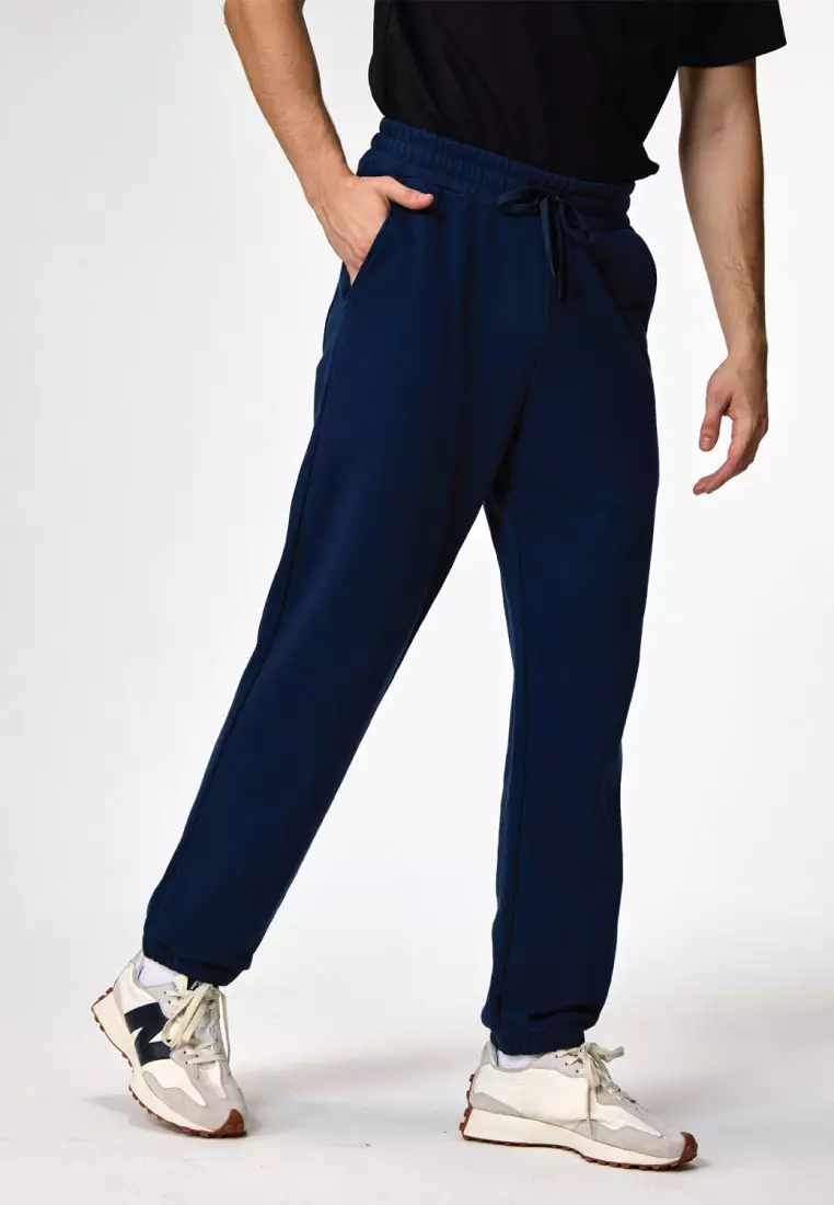 Men's Cotton French Terry Elastic Waist Drawstring Jogger
