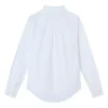 Women's Stretchy Oxford Slim Embroidery Long Sleeve Shirt