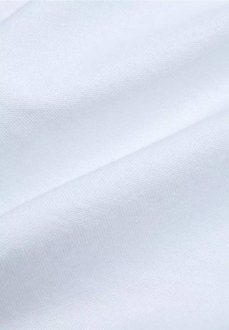 Women's Stretchy Oxford Slim Embroidery Long Sleeve Shirt