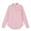 Women's Cotton Oxford Slim Embroidery Long Sleeve Shirt