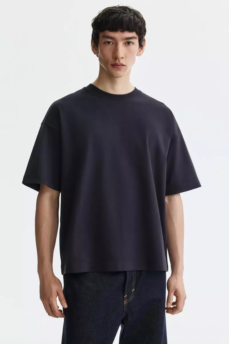 hm-9840-7284054-1 Oversized Fit Interlock T-shirt