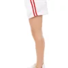 Striped Spice Shorts In White