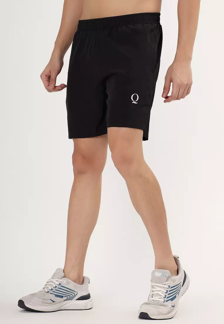 quirkyt-1555-4064724-1 Mens Black Activewear Short With Pocket