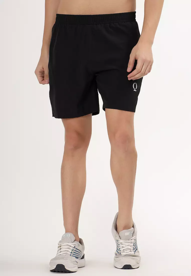 quirkyt-1555-4064724-2 Mens Black Activewear Short With Pocket