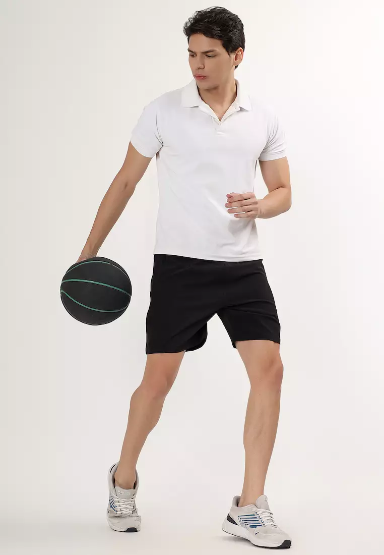 quirkyt-1555-4064724-6 Mens Black Activewear Short With Pocket