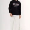 Mens Believe Graphic Print Cotton Relaxed Fit Hoodie
