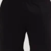 Mens Black Cotton Pocket Shorts with Drawcord
