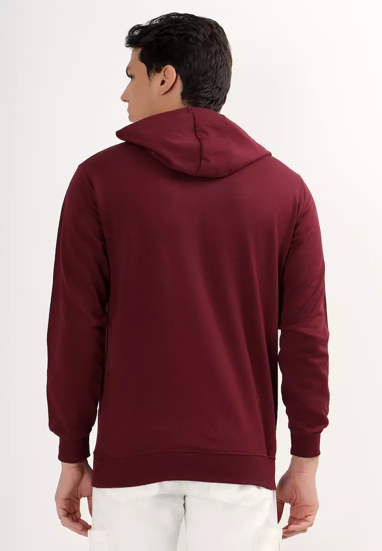 Mens Authentic Rubber Print Cotton Relaxed Fit Hoodie