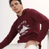 Mens Authentic Rubber Print Cotton Relaxed Fit Hoodie