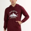 Mens Authentic Rubber Print Cotton Relaxed Fit Hoodie