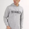 Mens Awesome Moment Rubber Print Cotton Relaxed Fit Hoodie