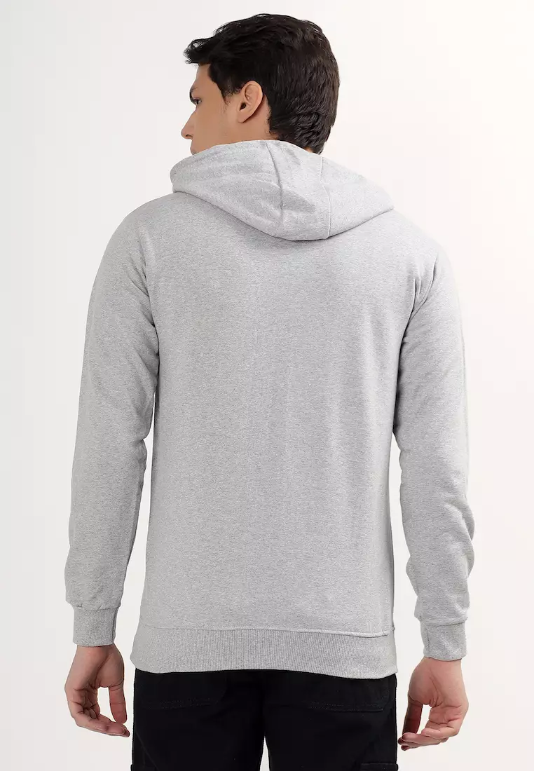 Mens Awesome Moment Rubber Print Cotton Relaxed Fit Hoodie