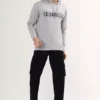 Mens Awesome Moment Rubber Print Cotton Relaxed Fit Hoodie