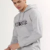Mens Awesome Moment Rubber Print Cotton Relaxed Fit Hoodie