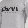 Mens Awesome Moment Rubber Print Cotton Relaxed Fit Hoodie