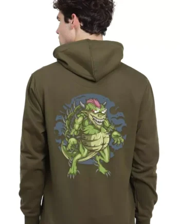 quirkyt-7859-1601563-1 Funky Monster Men Graphic Olive Cotton Streetwear Hoodie