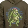 Funky Monster Men Graphic Olive Cotton Streetwear Hoodie