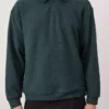 Petrol Green New Oversized /Wide Cut Polo Neck Thick Snap Fastener Sweatshirt