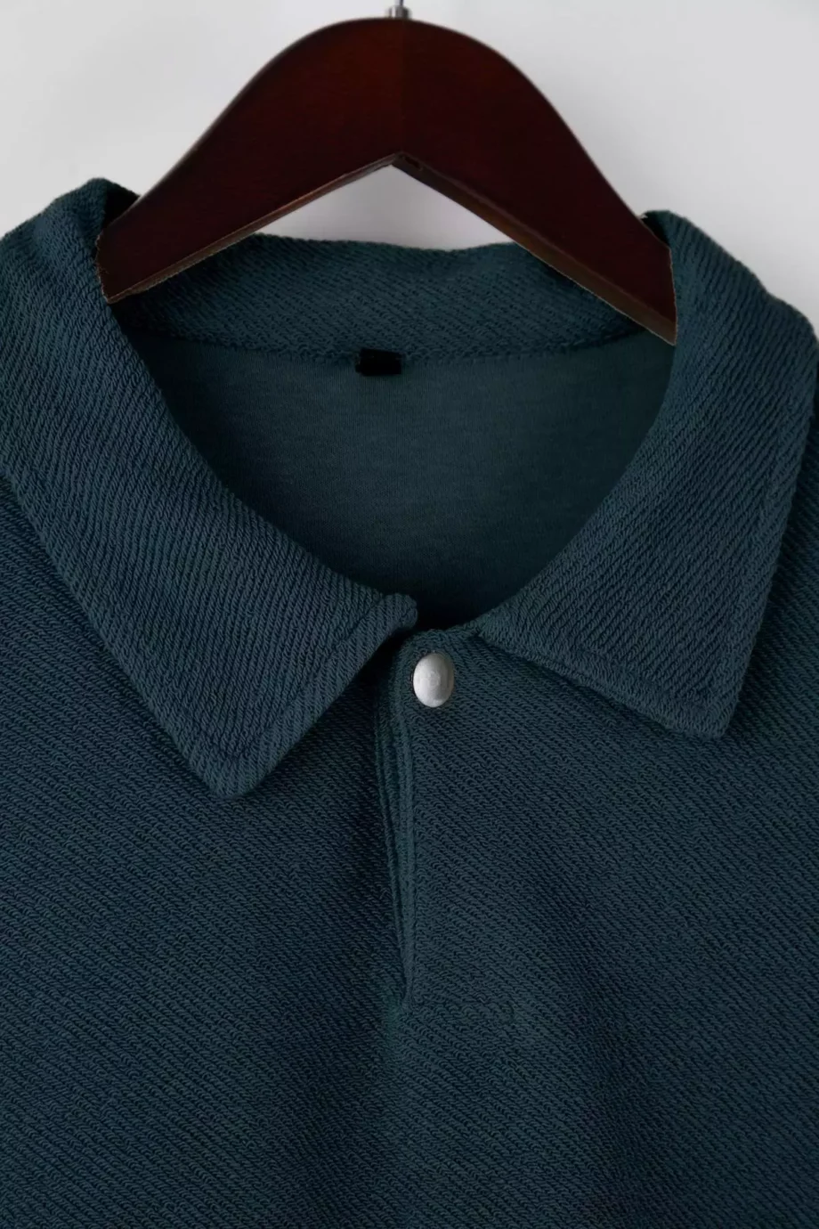 Petrol Green New Oversized /Wide Cut Polo Neck Thick Snap Fastener Sweatshirt